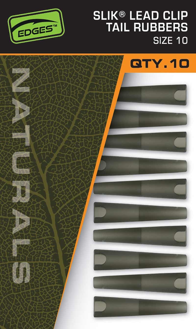 FOX EDGES™ NATURALS SLIK LEAD CLIP TAIL RUBBER - SIZE 10