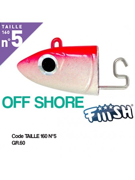TESTA PIOMBATA OFFSHORE 60 GRAMMI BLACK MINNOW 160 FLUO PINK