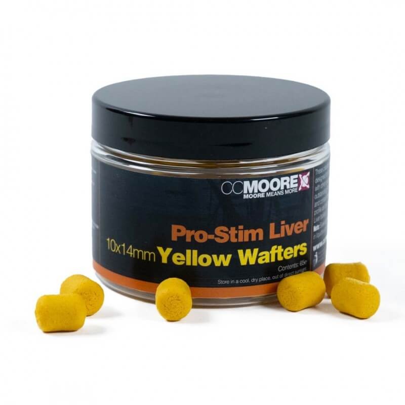 PRO-STIM LIVER YELLOW DUMBELL WAFTERS 10X14MM