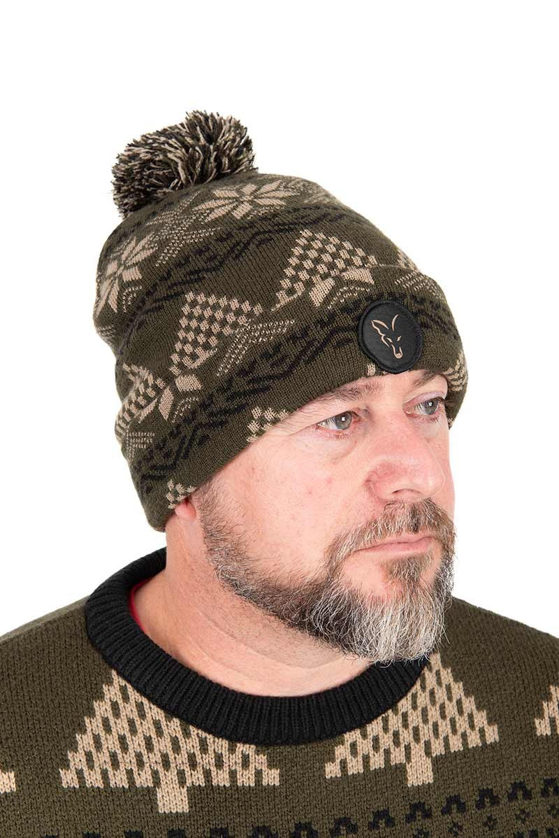 Fox Festive Bobble Hat Berretto Natalizio