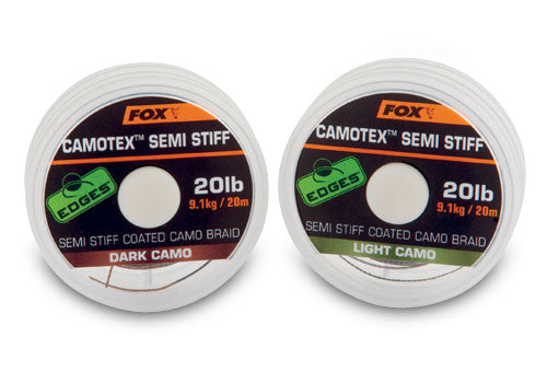 Fox Camotex Semi Stiff Coated Camo Braid 25lb 20m Dark Camo