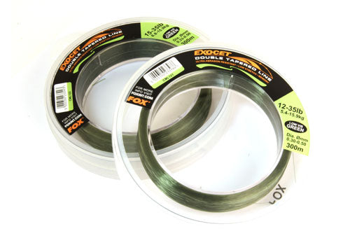 Fox Exocet Double Tapered Line 15-35lb 0.33-0.50mm 300m Low Vis Green