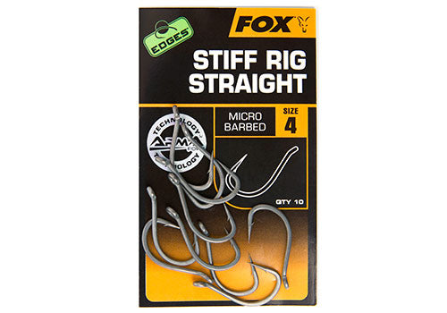 Fox Edges Stiff Rig Straight Hooks