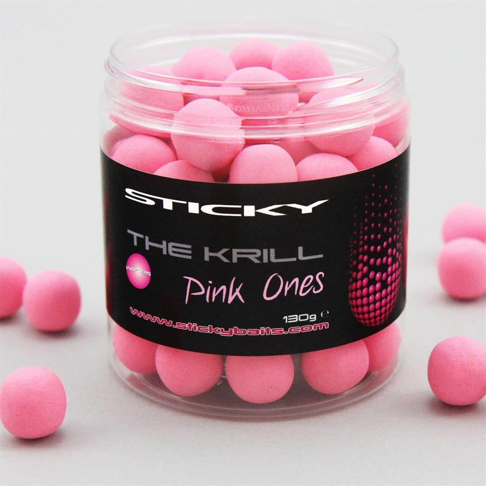 The krill pink ones 16mm wafters sticky bait