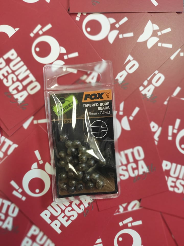 Tapared Bore Beads 6mm Fox Camo