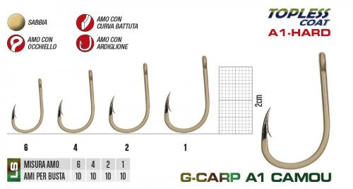 Gamakatsu G-Carp A1 Specialist hook camo sand