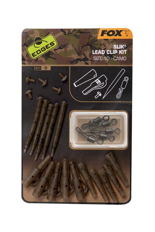 FOX EDGES™ CAMO SLIK LEAD CLIP KIT (SIZE 10)
