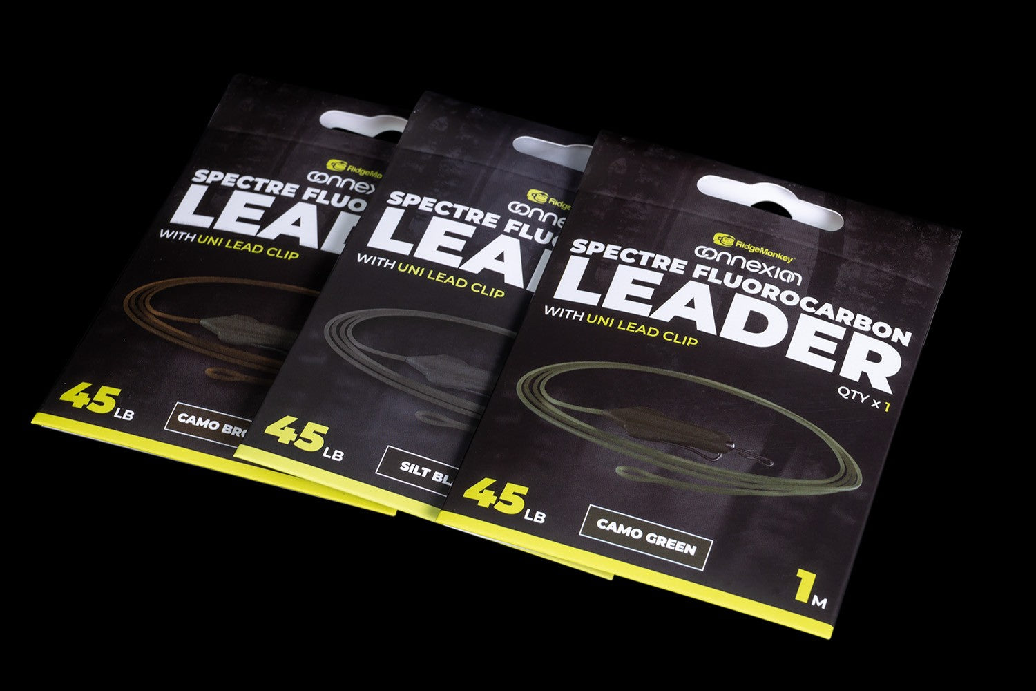 Spectre fluorocarbon leader 45lb with Uni Lead Clip RidgeMonkey