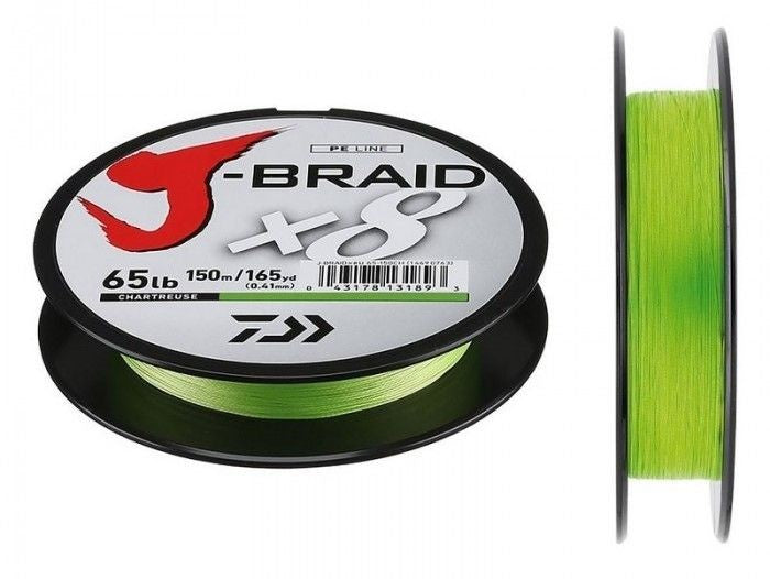 Treccia Daiwa J-Braid x8 150m Chartreuse