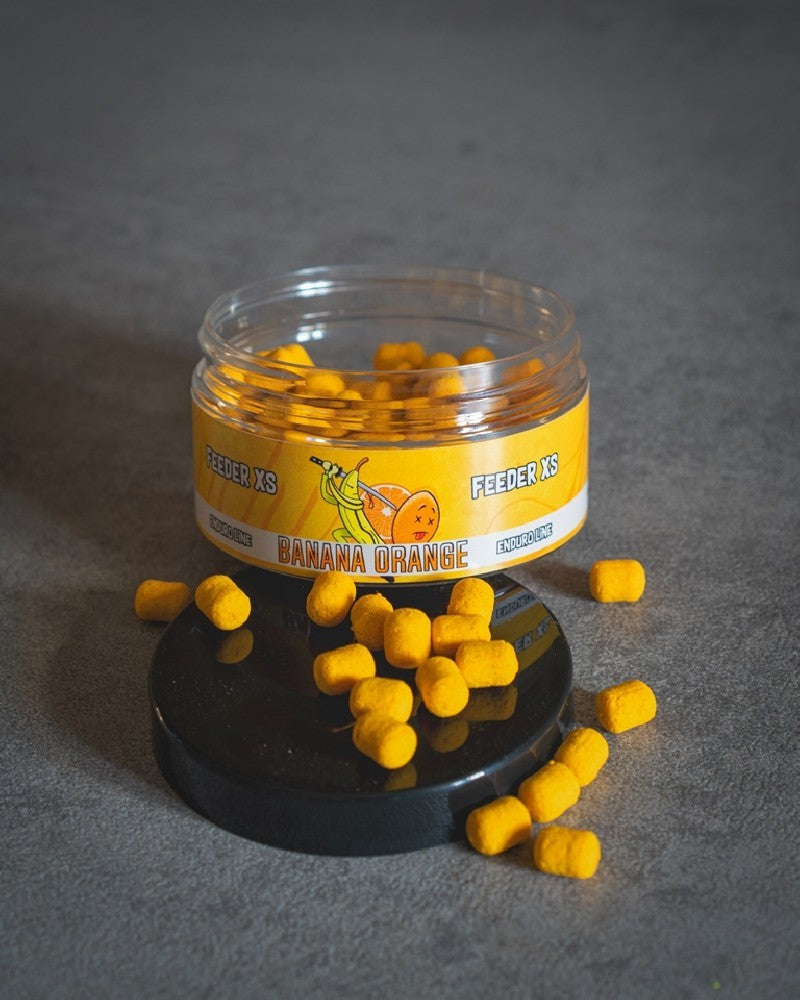 Dumbell Pop Up Fishfood Banana Orange Feeder XS 8x10mm 50g
