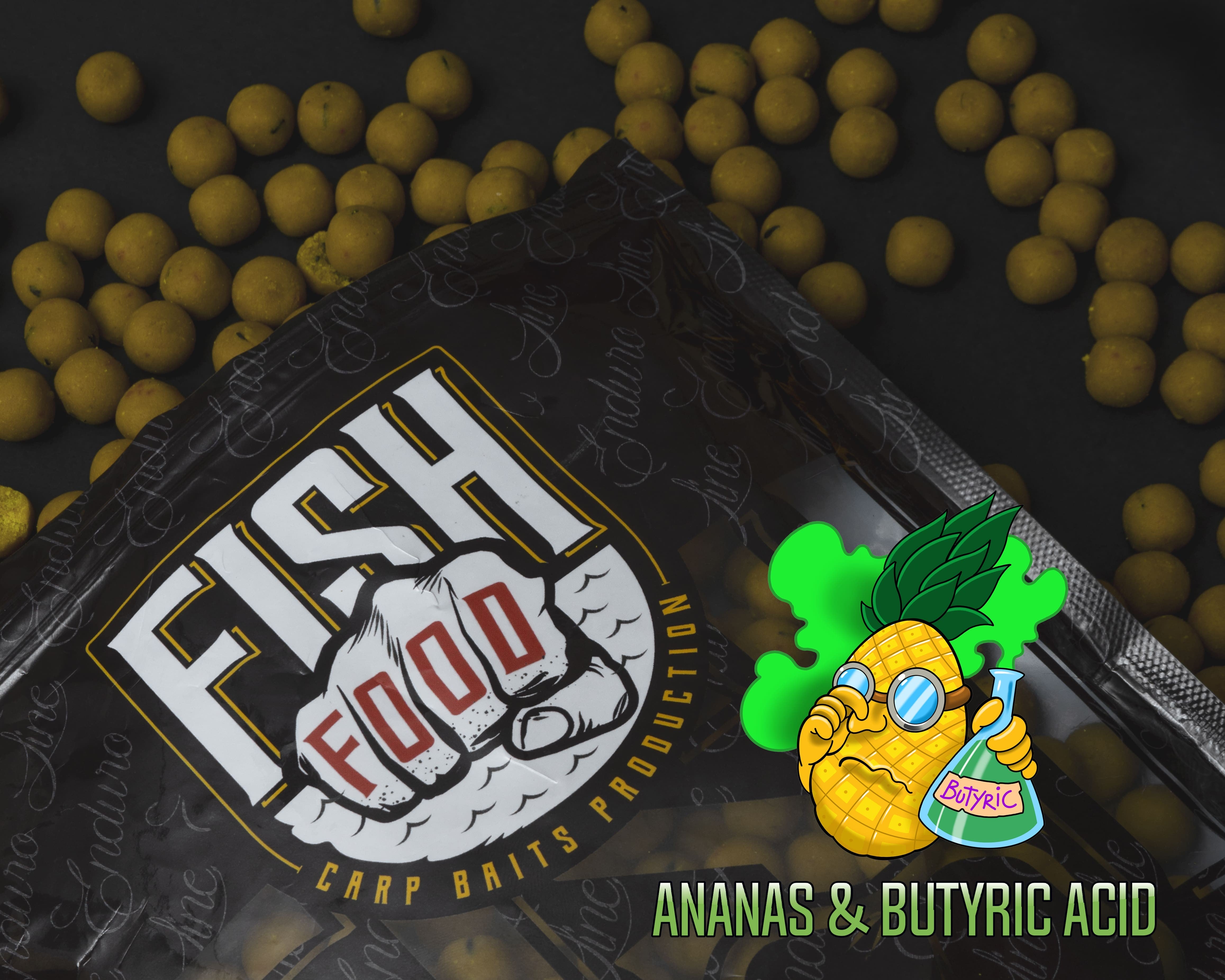 Boilies Fishfood Ananas & Butyric Acid 1kg