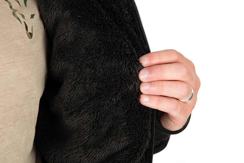 FOX COLLECTION SHERPA JACKET BLACK & ORANGE(NERA E ARANCIO)