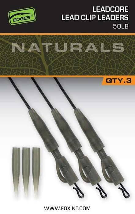 FOX Edges Naturals Leadcore Lead Clip Leaders 50lb