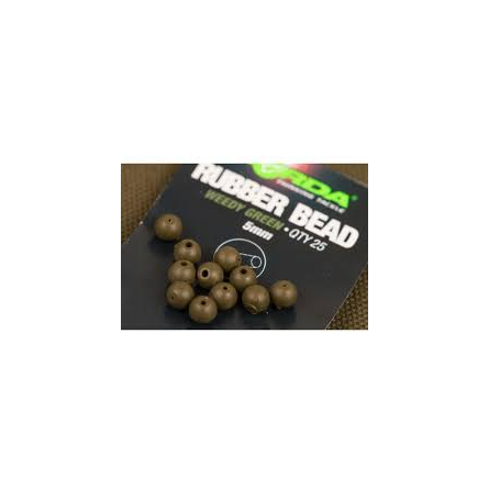 Korda Rubber Bead Weedy Green Qty25 5mm