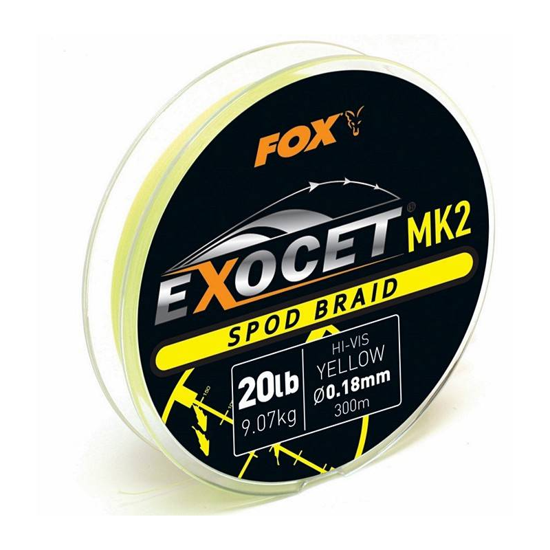 Fox Exocet Spod Braid 20lb 0.18mm 300m