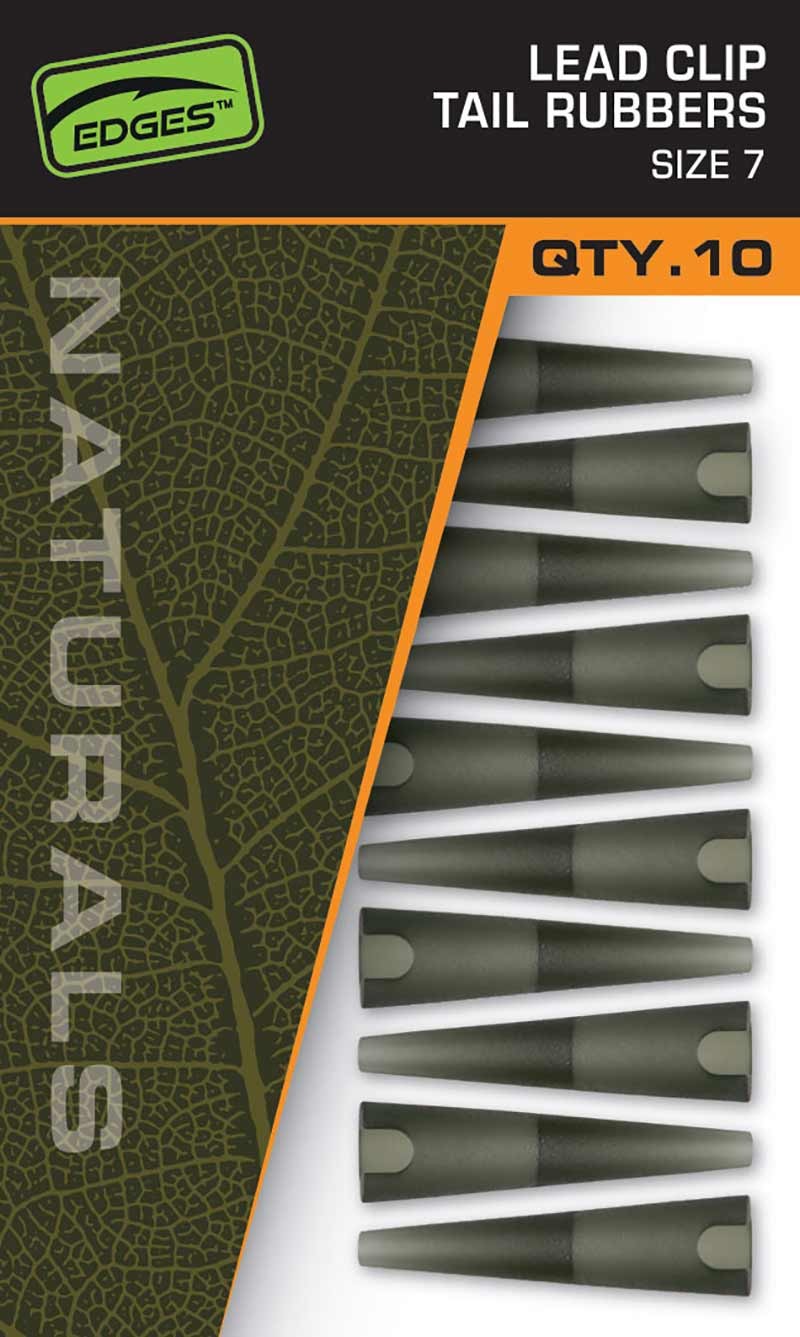 FOX EDGES™ NATURALS LEAD CLIP TAIL RUBBERS - SIZE 7