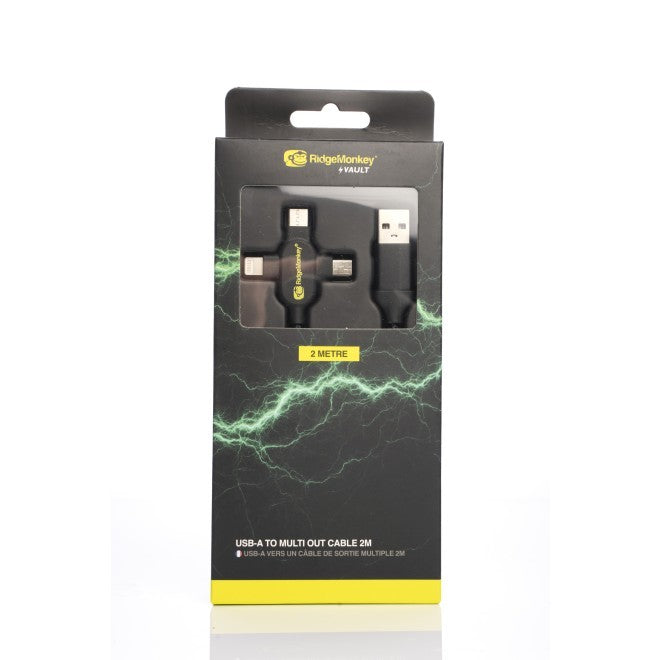 RIDGEMONKEY VAULT CAVO USB-A A USCITA MULTIPLA DA 2 M