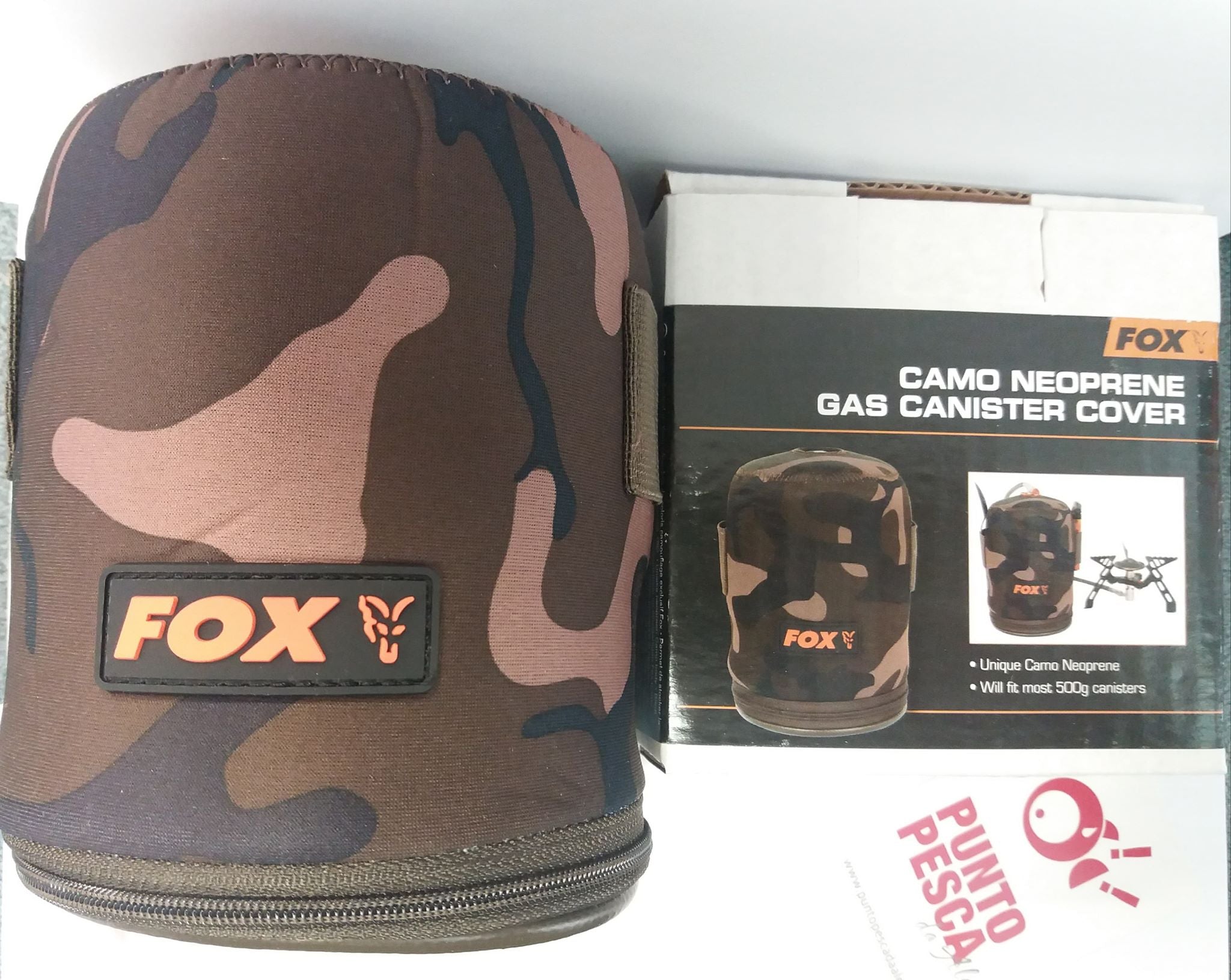 Camo Neoprene Gas Cannister Cover Fox