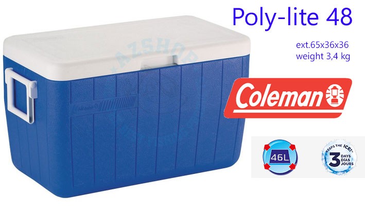 GHIACCIAIA Coleman 48QT Poly-lite 45.7L bianco blu