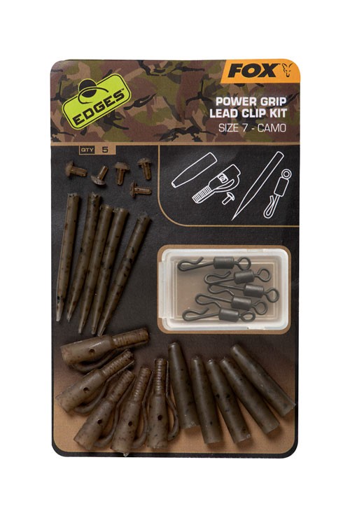 FOX EDGES™ CAMO POWER GRIP LEAD CLIP KIT (SIZE 7)