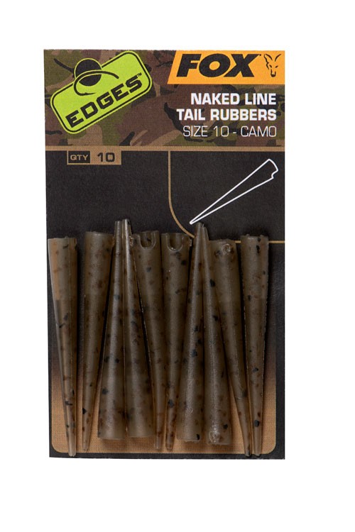 FOX EDGES™ CAMO NAKED LINE TAIL RUBBERS SZ 10
