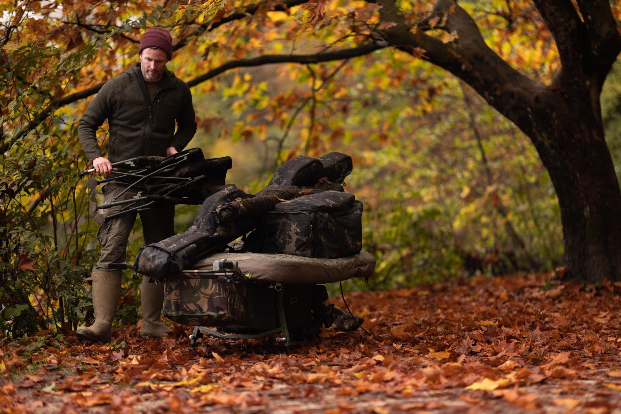 Porta Picchetti Korda Compac Bankstick Bag Dark Kamo