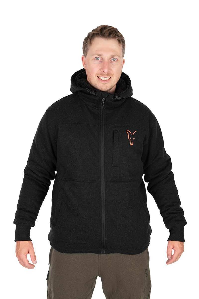 FOX COLLECTION SHERPA JACKET BLACK & ORANGE(NERA E ARANCIO)