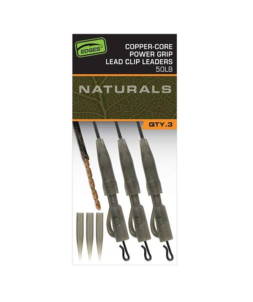 Fox EDGES™ Naturals Copper Core Leaders power grip