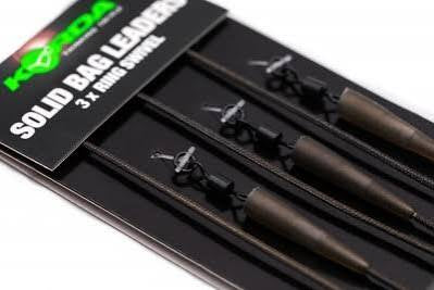 KORDA SOLID BAG LEADERS 3x ring swivel