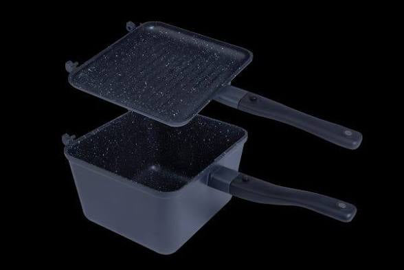 RidgeMonkey CONNECT DEEP PAN & GRIDDLE XL granite edition