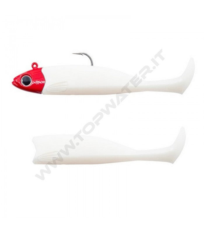 Fiiish Master Shad size 4 color white coco/red